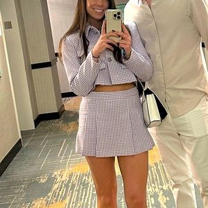 Zara cropped blazer and skirt set